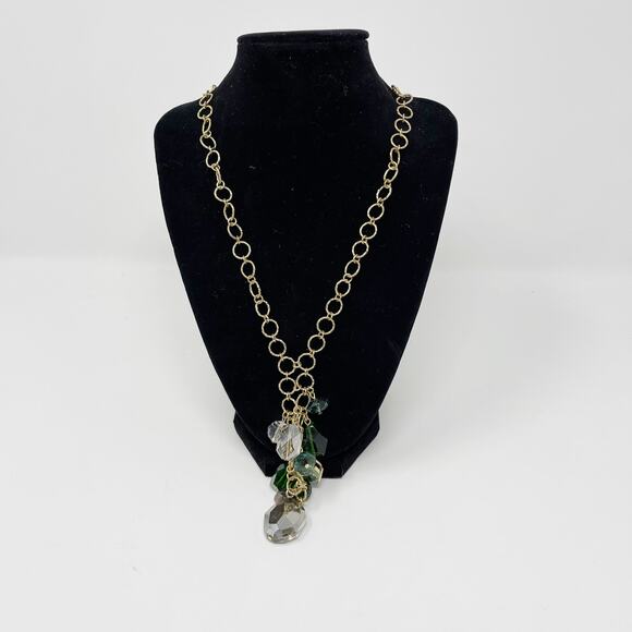 Inc International Concepts Gold Tone Chainlink Necklace with Bauble Pendants - Picture 1 of 6